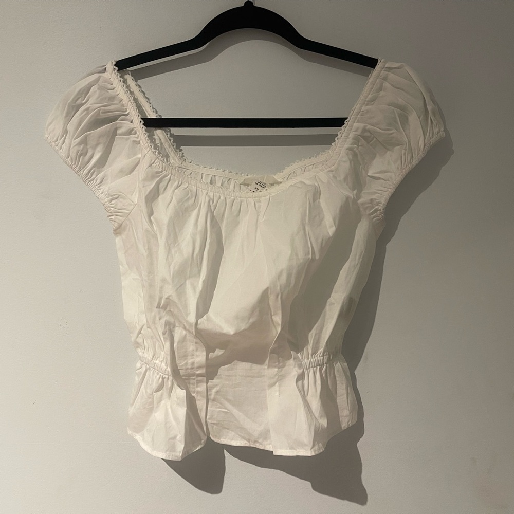 H&M Cream Puff Sleeve Blouse